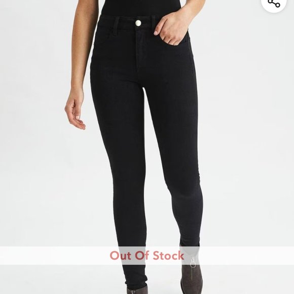 *American Eagle Black Super Stretch Skinny Jeans - Picture 1 of 13
